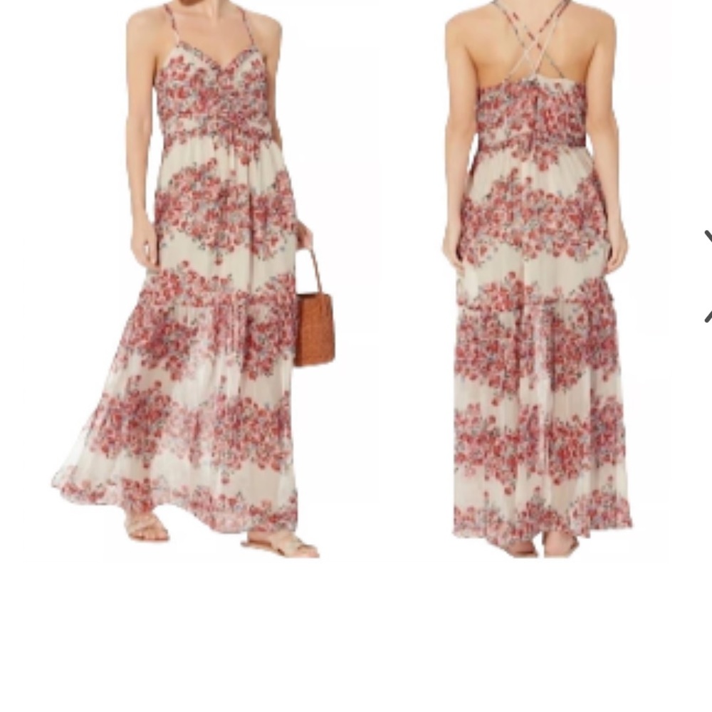 Intermix Floral Silk Maxi Dress. Size 4.